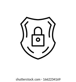 Password protection line icon, concept sign, outline vector illustration, linear symbol.