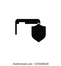 Password, protection, security, icon, flat. Element of security for mobile concept and web apps illustration. Thin flat icon for website design and development, app. Vector icon