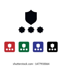 Password, protection, security, icon, flat. Element of security for mobile concept and web apps illustration. Thin flat icon for website design and development, app. Vector icon