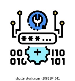 password recovery color icon vector. password recovery sign. isolated symbol illustration