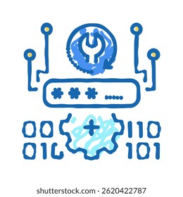 password recovery doodle icon sketch vector. password recovery sign. isolated symbol illustration
