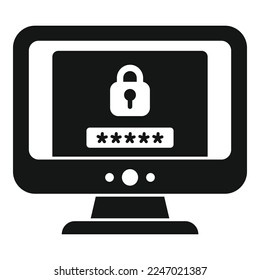 Icono de recuperación de contraseña vector simple. Registro de páginas. cuenta web
