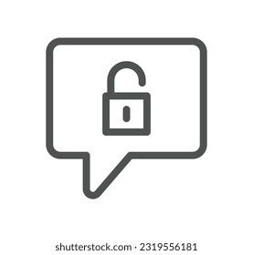 Password related icon outline and linear vector.