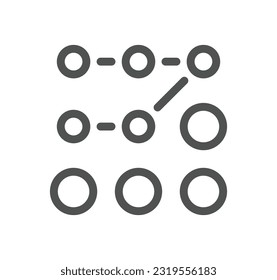 Password related icon outline and linear vector.
