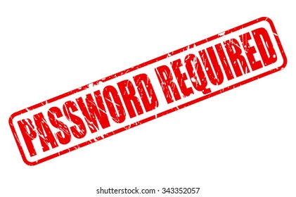 Password Required Red Stamp Text On Stock Vector (Royalty Free ...