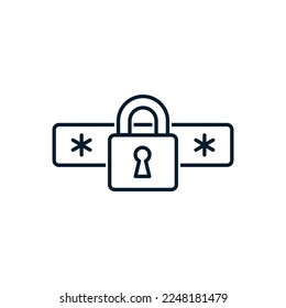 Password reset concept. Vector icon isolated on white background.