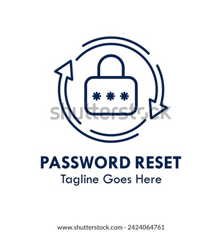 Password reset design logo template illustration