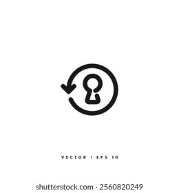 Password Reset Icon. Editable Stroke