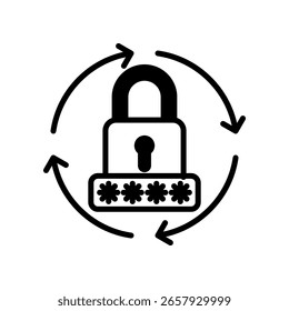 Icono de Restablecer de Contraseña Ilustración vectorial mixta