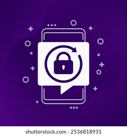password reset icon with a smart phone