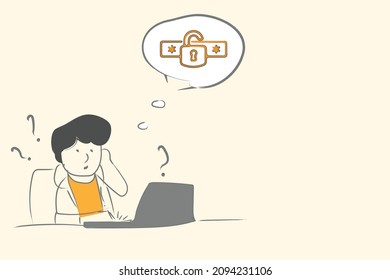 Password Reset Symbol cartoon design