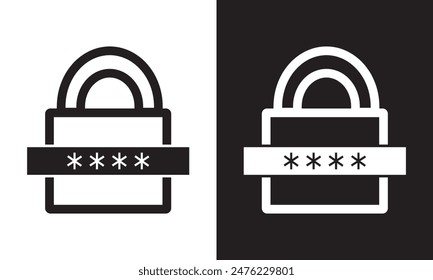 Password Safety line icon.  Outline sign mascara for mobile concept and web design, store. EPS 10