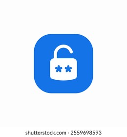 password safety unlock icon sign vector