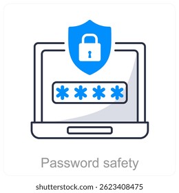 Password Safety vector icon concept design