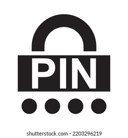 Password secret icon. Pin Code lock vector illustration