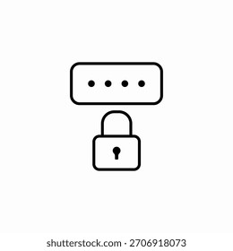 password secured lock icon sign vector