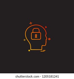Password and security icon design vector 