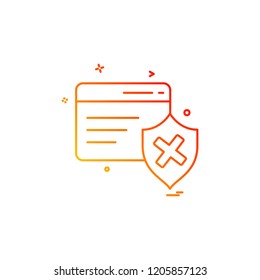 Password and security icon design vector 