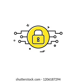 Password and security icon design vector 