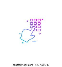 Password and security icon design vector 