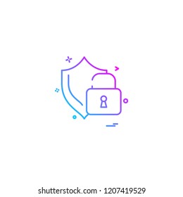Password and security icon design vector 