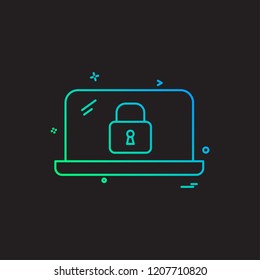 Password and security icon design vector 
