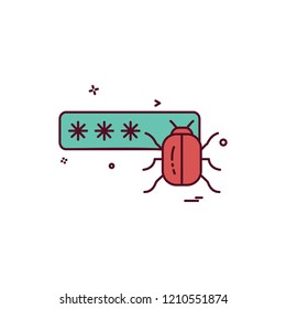 Password and security icon design vector 