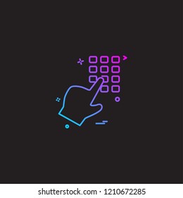 Password and security icon design vector 