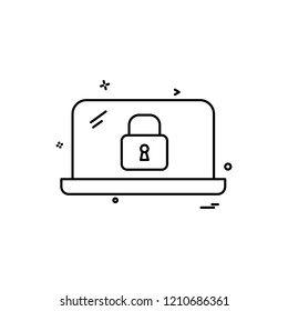 Password and security icon design vector 