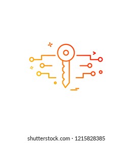 Password and security icon design vector 