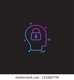 Password and security icon design vector 