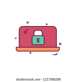 Password and security icon design vector 