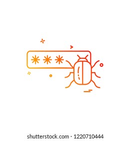 Password and security icon design vector 