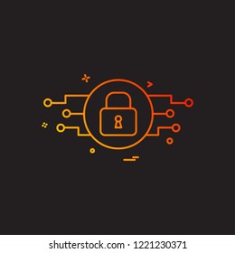 Password and security icon design vector 