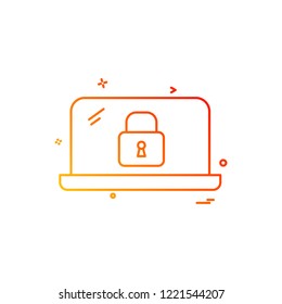 Password and security icon design vector 