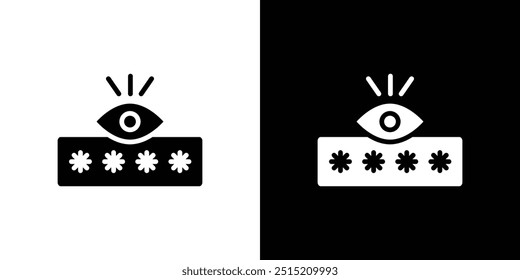 Password security icon logo set vector