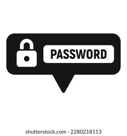 Password security icon simple vector. Security cyber. Padlock shield