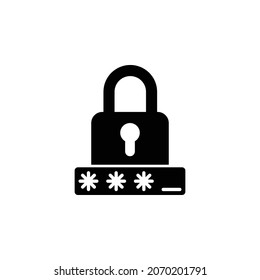password security icon, password vector, lock illustration