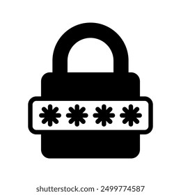 Password Security line icon color editable