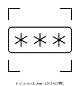 Password Security Line Icons. AI, Brain, Robot, Bot, Technology, Mind, AI Agent, Intelligent Icons Editable Stroke Vector Illustration