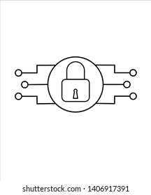 password and security line icon,vector best line icon.