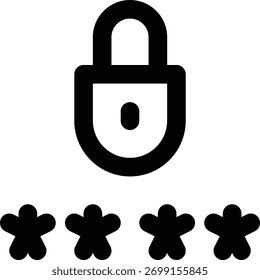Password, Security, Lock Outline Icon
