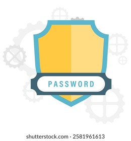 password security and shield, digital security and access points