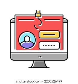 password security system color icon vector. password security system sign. isolated symbol illustration