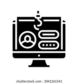 vector de icono de glifo del sistema de seguridad de contraseña. signo del sistema de seguridad de contraseña. símbolo de contorno aislado ilustración negra