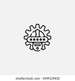 Password settings icon sign vector,Symbol, logo illustration for web and mobile
