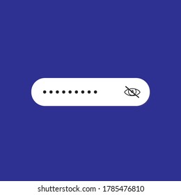 Password show or hide ui bar interface graphic design for ui.