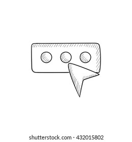 Password sketch vector sketch icon isolated on background. Hand drawn Password sketch icon. Password sketch sketch icon for infographic, website or app.