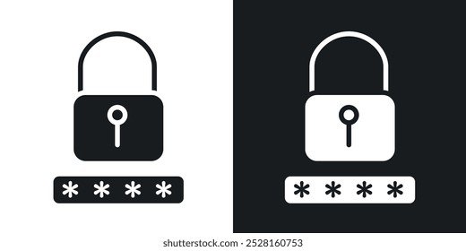 Password solid vector icon pack
