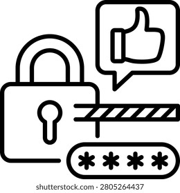 Password Strenght Icon, Element For Design